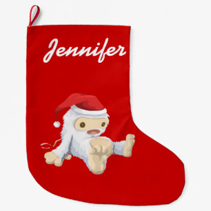 Personalisiertes Niedliches Weihnachts-Schneemonst Großer Weihnachtsstrumpf