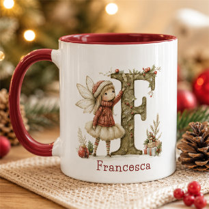 Personalisiertes niedliches Weihnachtsfee-Anfangsb Tasse
