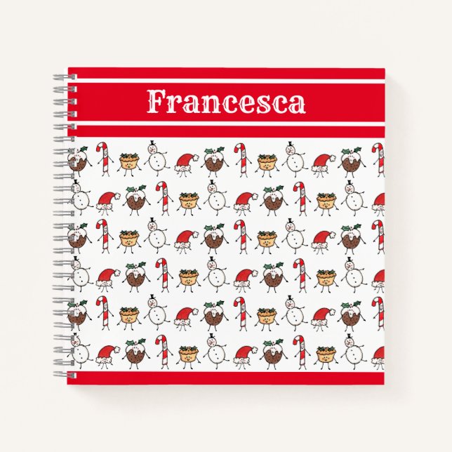 Personalisiertes Niedliches Weihnachtsgeschenk Notizbuch (Vorderseite)