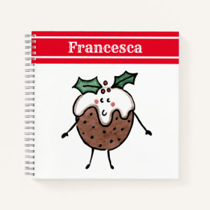 Personalisiertes Niedliches WeihnachtspudNotebook Notizbuch