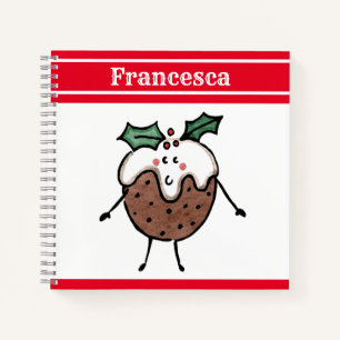 Personalisiertes Niedliches WeihnachtspudNotebook Notizbuch