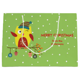 Personalisiertes Niedliches Winterschwenken Große Geschenktüte