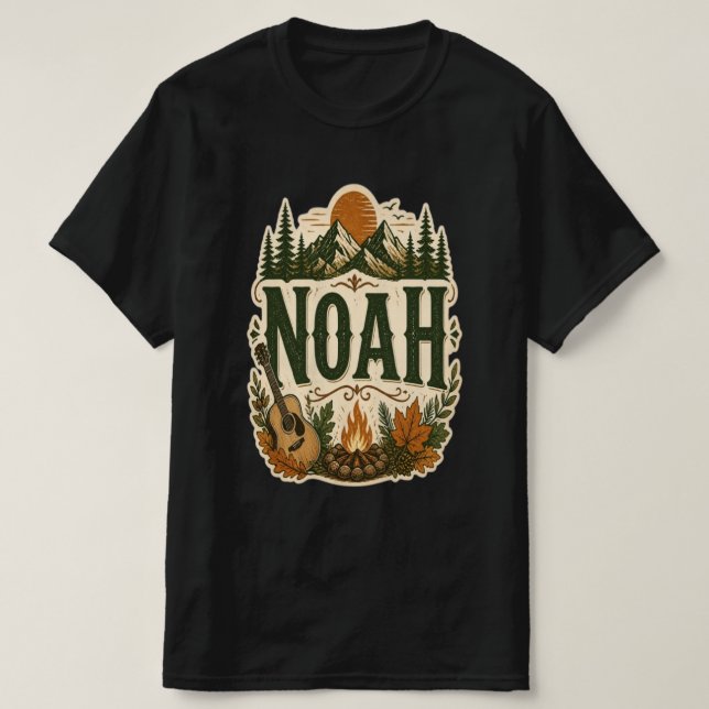 Personalisiertes Noah Camping T-Shirt (Design vorne)