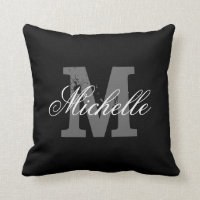 Personalisiertes nobles Schwarzes des Monogramm