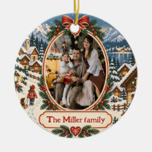 Personalisiertes nordisches Weihnachtsfamilienfoto