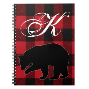 Personalisiertes Note Book Red Buffalo Kariert Bär Notizblock