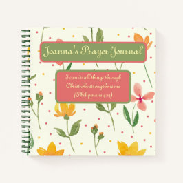 Personalisiertes Notebook - Blumen Notizbuch