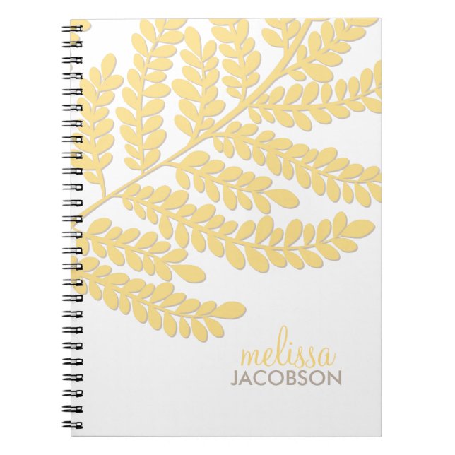 Personalisiertes Notebook der Leafy Branch Notizblock (Vorderseite)