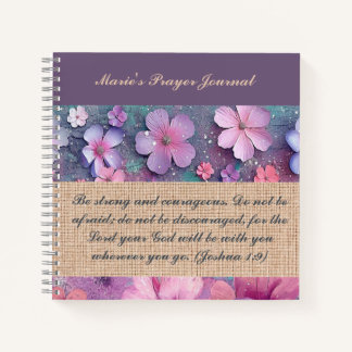 Personalisiertes Notebook - farbenfrohe Glitzer-Bl Notizbuch