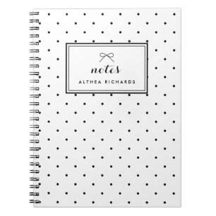 Personalisiertes Notebook für kleine Polka Dots Notizblock