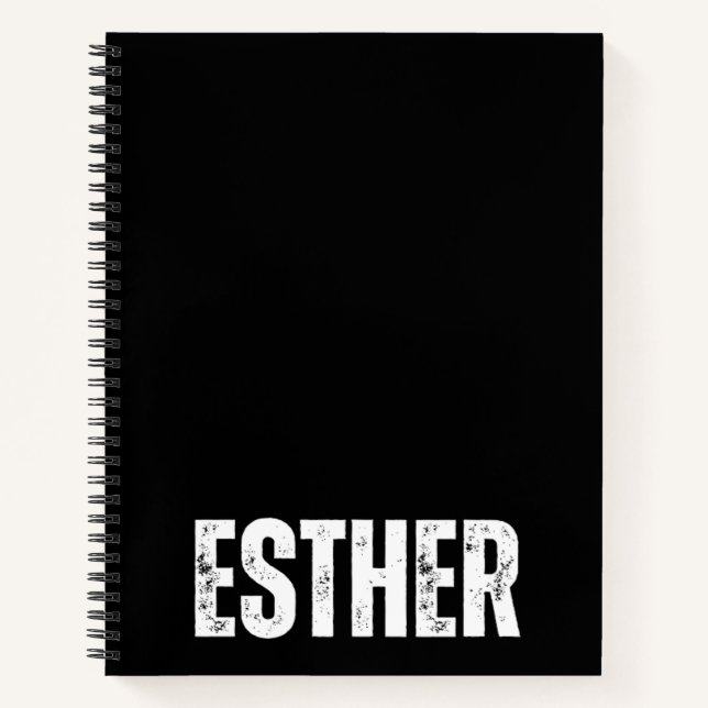 Personalisiertes Notebook mit Esther Notizbuch (Vorderseite)