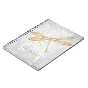 Personalisiertes Notebook mit Golddrachenfliege Notizblock