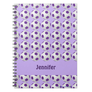 Personalisiertes Notebook mit Lila und weißem Fu Notizblock