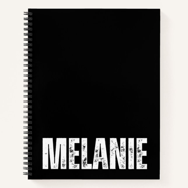 Personalisiertes Notebook mit Melanie Notizbuch (Vorderseite)