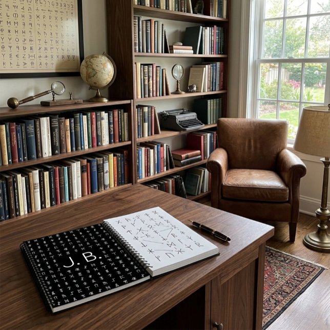 Personalisiertes Notebook mit Monogram und Rundum- Notizbuch (Von Creator hochgeladen)