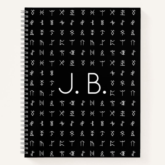 Personalisiertes Notebook mit Monogram und Rundum- Notizbuch (Vorderseite)