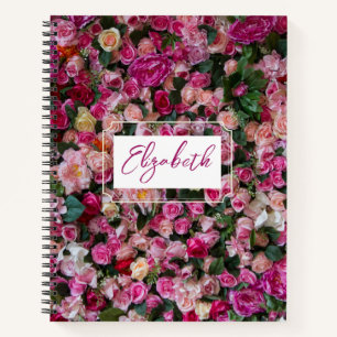 Personalisiertes Notebook mit Rosa-Wand Notizbuch