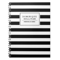 Personalisiertes Notebook mit schwarzen und weißen