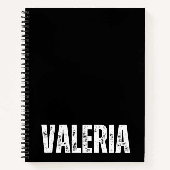 Personalisiertes Notebook mit Valeria Notizbuch (Vorderseite)