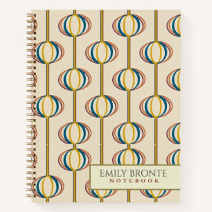 personalisiertes Notebook mit Vintagen Tapeten der Notizbuch