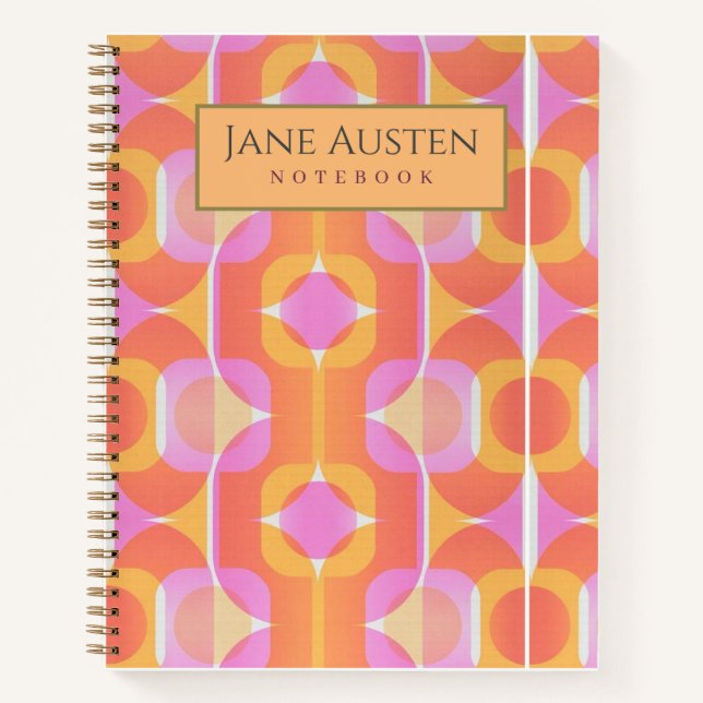 personalisiertes Notebook mit Vintagen Tapeten der Notizbuch (Vorderseite)