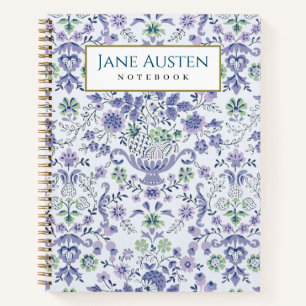 personalisiertes Notebook mit Vintagen Tapeten der Notizbuch