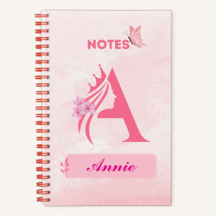 Personalisiertes Notebook - Name mit Buchstabe A Notizbuch