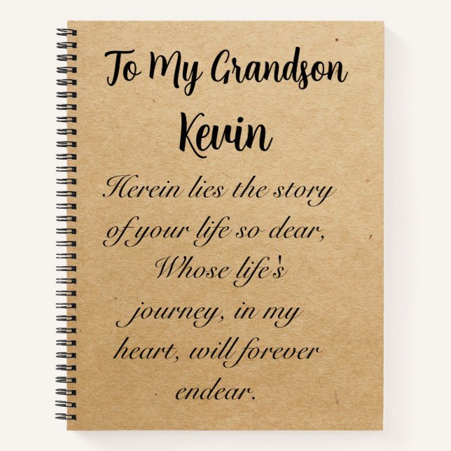 Personalisiertes Notebook Spiral Journal Notizbuch (Vorderseite)