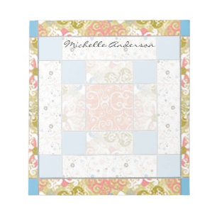Personalisiertes Notepad auf dem Chimney Quilt Notizblock