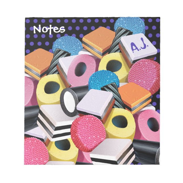 Personalisiertes Notepad Candy Allsordesign Notizblock (Vorderseite)