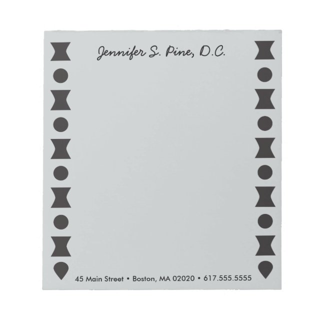 Personalisiertes Notepad mit geometrischen Klammer Notizblock (Vorderseite)