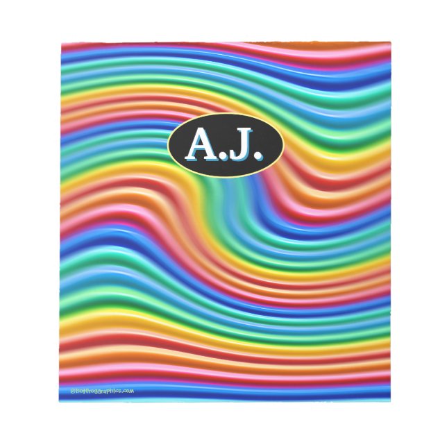 Personalisiertes Notepad Rainbow Pricing Notizblock (Vorderseite)