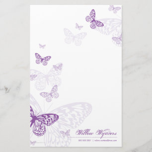 PERSONALISIERTES NOTEPAPIER: Schmetterlinge 3P Briefpapier