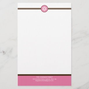 PERSONALISIERTES NOTEPAPIER: Stripedstitch 3 Briefpapier