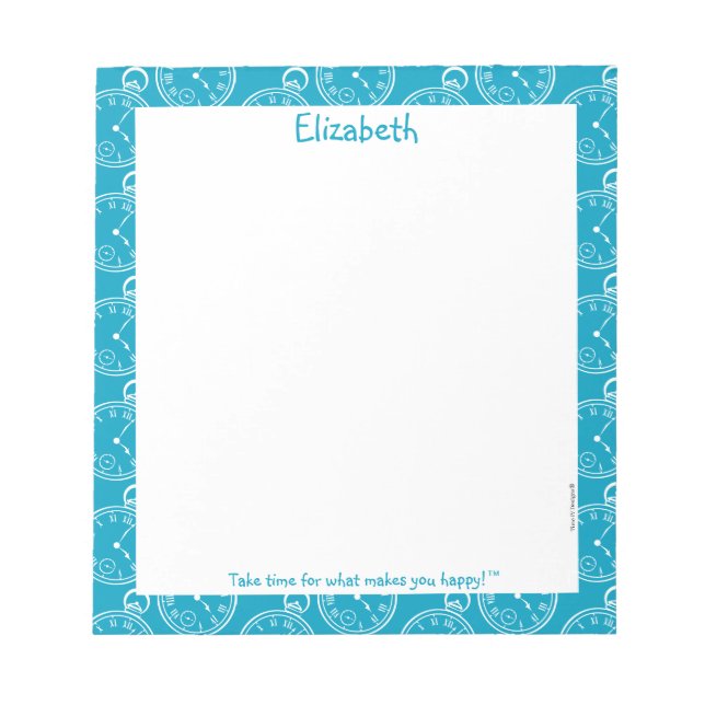 Personalisiertes Notizblock mit Pocket-Uhr (Vorderseite)