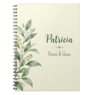 Personalisiertes Notizbuch für botanische Notizen Notizblock