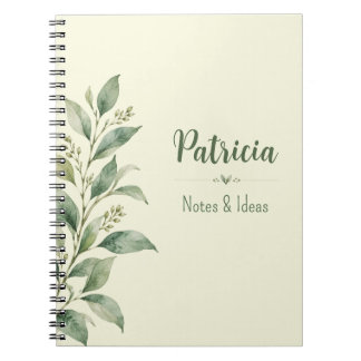 Personalisiertes Notizbuch für botanische Notizen Notizblock
