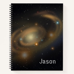 Personalisiertes Notizbuch für die Galaxie im Welt
