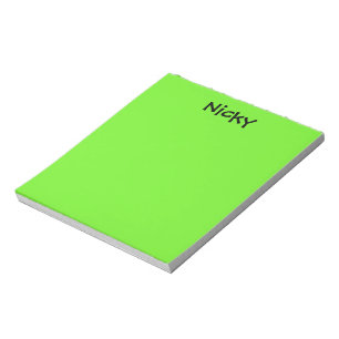 Personalisiertes Notizbuch in Limettengrün Notizblock