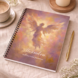 Personalisiertes Notizbuch mit eleganter Engel-Hül