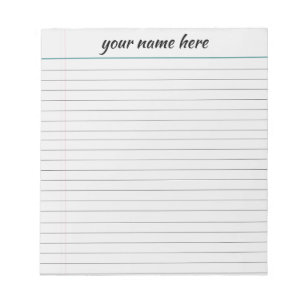 Personalisiertes Notizbuch mit Linien Notizblock