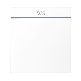 Personalisiertes Notizbuch mit Navy-Blauem Balken- Notizblock