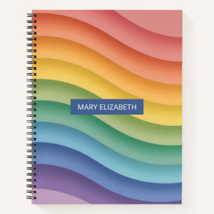 Personalisiertes Notizbuch mit Pastellfarbverlauf-