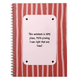 Personalisiertes Notizbuch mit rotem und rosa Stre Notizblock