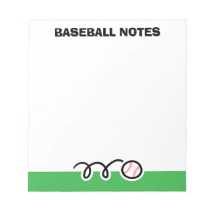 Personalisiertes Notizbuch mit skurrilem Baseball- Notizblock