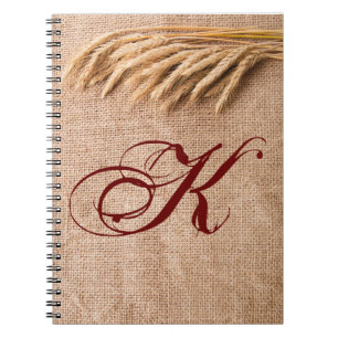 Personalisiertes Notizbuch Weizen auf Burlap Sack  Notizblock