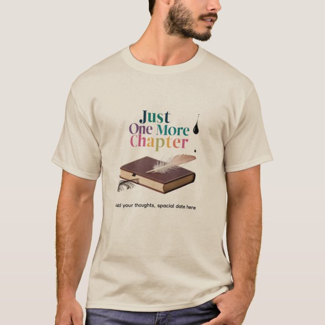 Personalisiertes "Nur noch ein Kapitel" Basic T-Sh T-Shirt (Vorderseite)