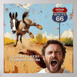 Personalisiertes Oatman Route 66 Foto Poster