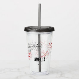 Personalisiertes oberes Geheimnis Acryltrinkbecher