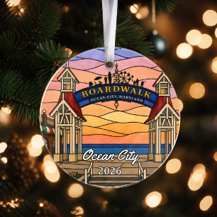 Personalisiertes Ocean City-Acrylabzeichen, indivi Ornament